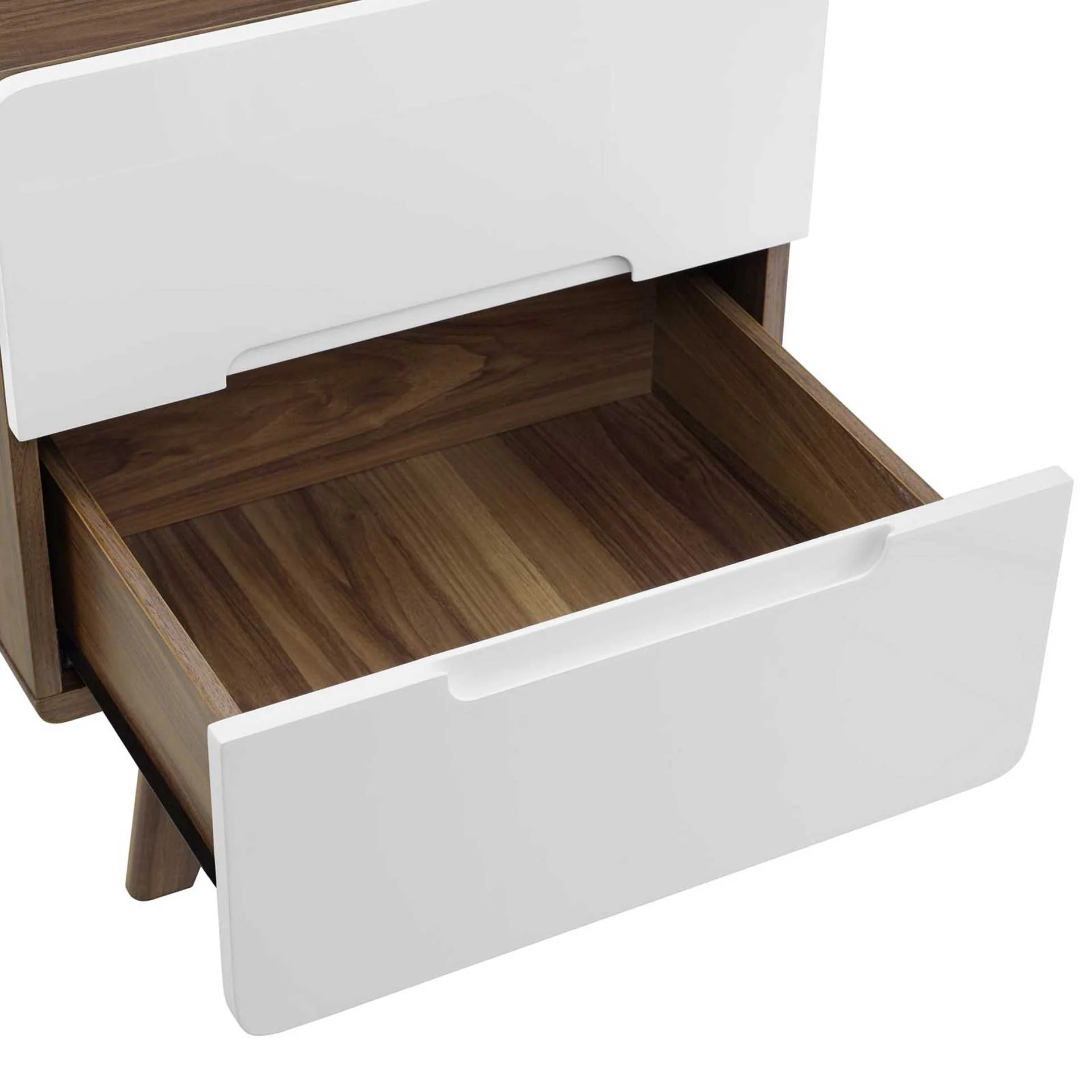 Orion Wood Nightstand Walnut/White - Image 4