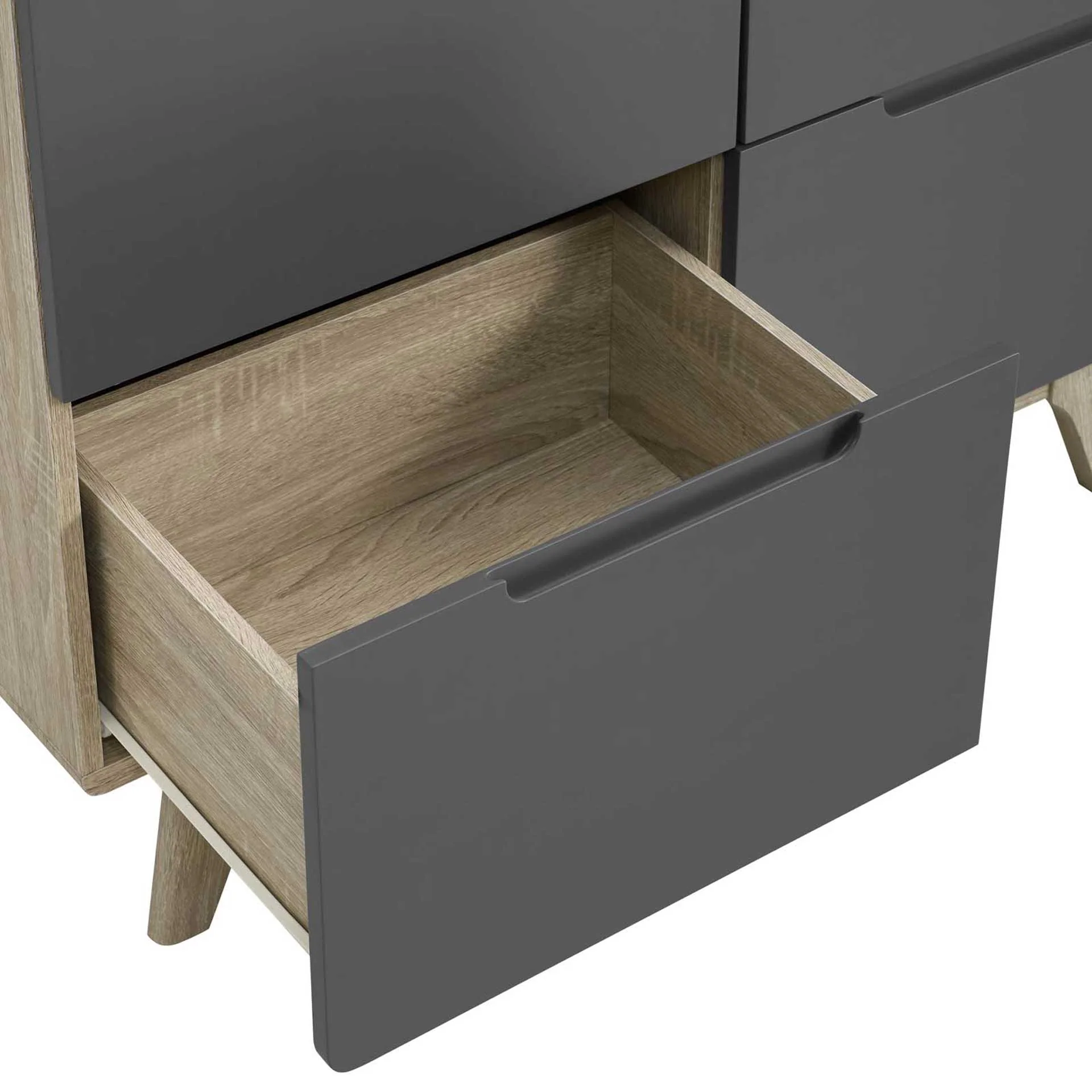 Orion Wood Wardrobe Cabinet Natural Gray - Image 5