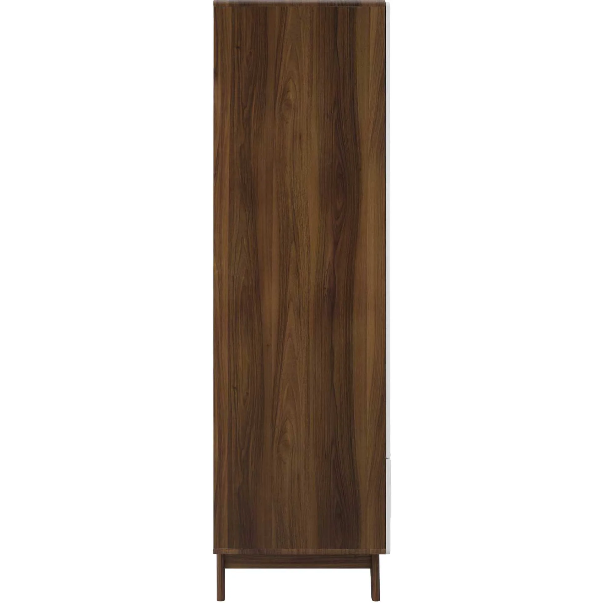 Orion Wood Wardrobe Cabinet Walnut/White - Image 4