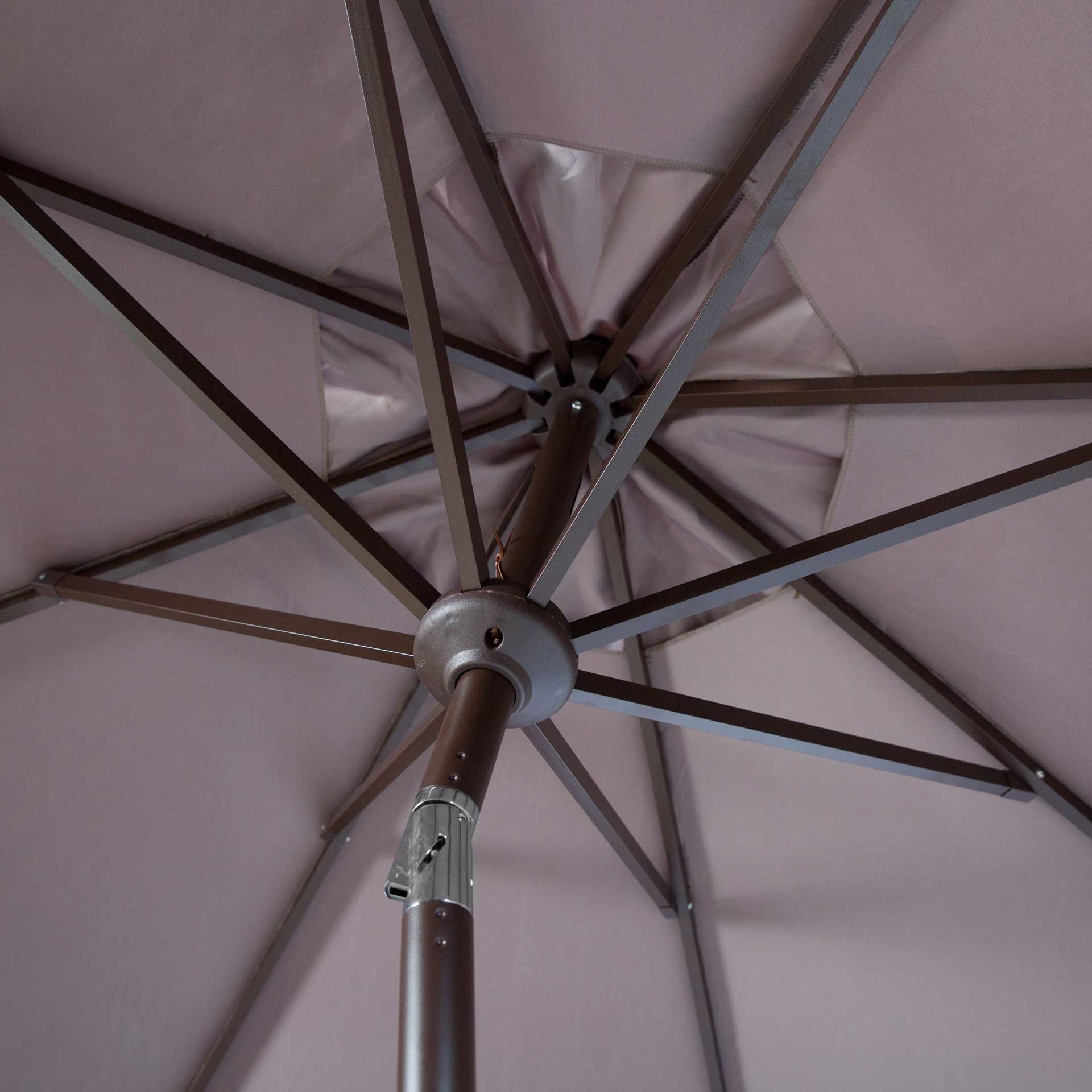 Orna Uv Resistant Auto Tilt Crank Umbrella Gray - Image 3