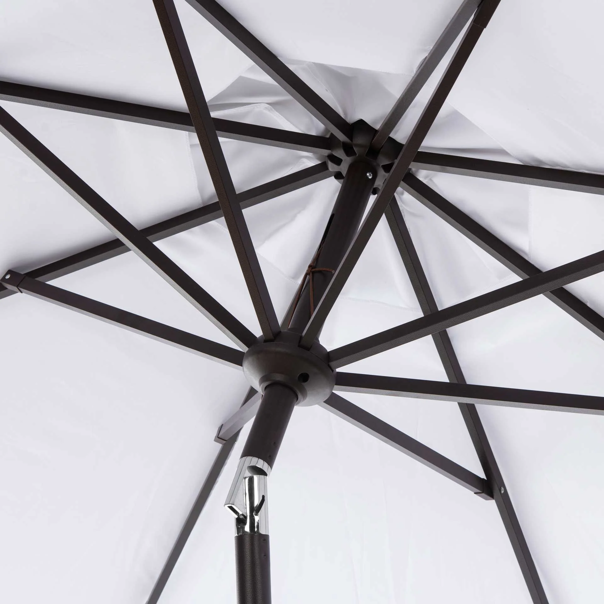 Orna Uv Resistant Auto Tilt Crank Umbrella White - Image 3
