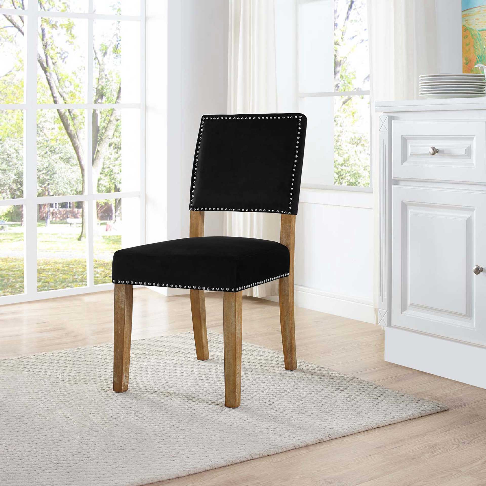 Orwen Wood Dining Chair Black - Image 4