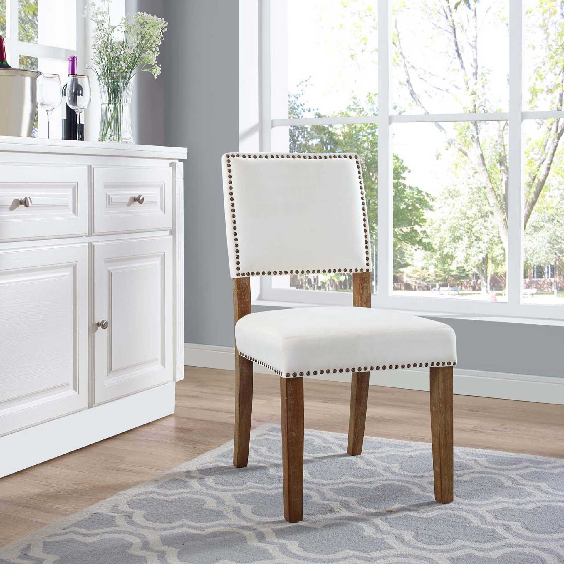 Orwen Wood Dining Chair Ivory - Image 4