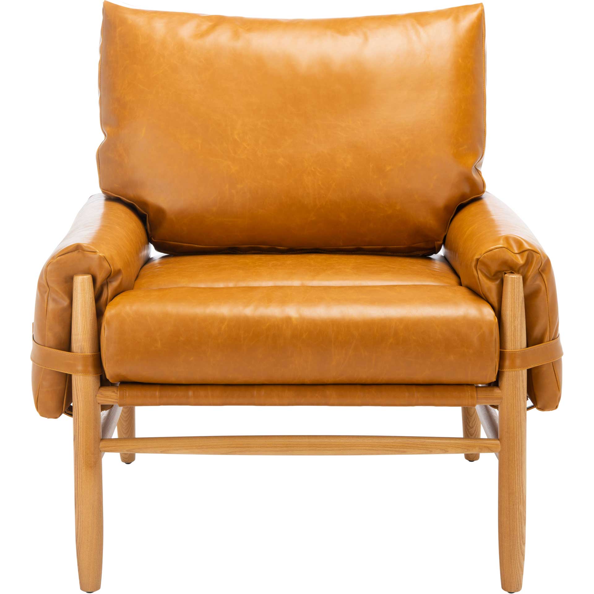 Osamu Mid Century Arm Chair Caramel/Natural - Image 2