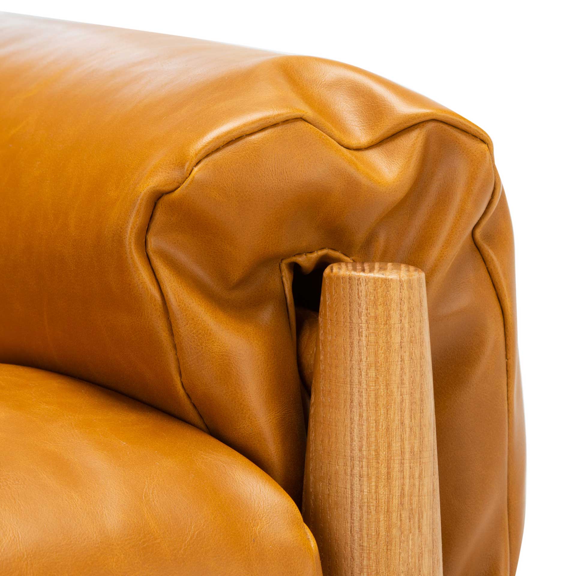 Osamu Mid Century Arm Chair Caramel/Natural - Image 6