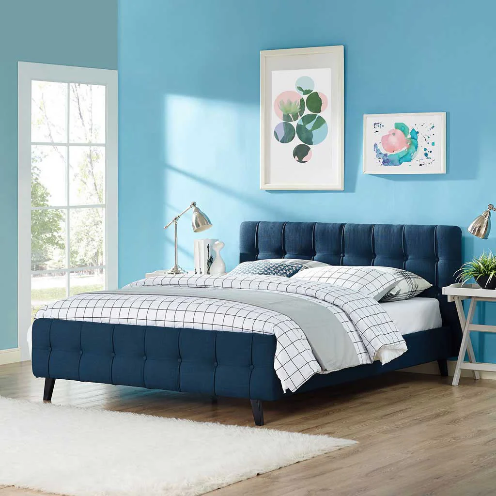 Osbert Fabric Bed Azure - Image 5