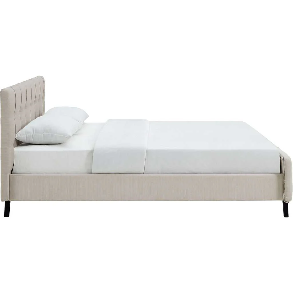 Osbert Fabric Bed Beige - Image 2