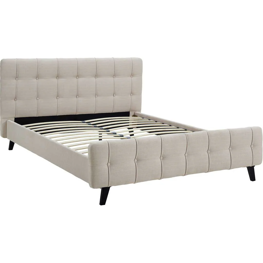 Osbert Fabric Bed Beige - Image 4