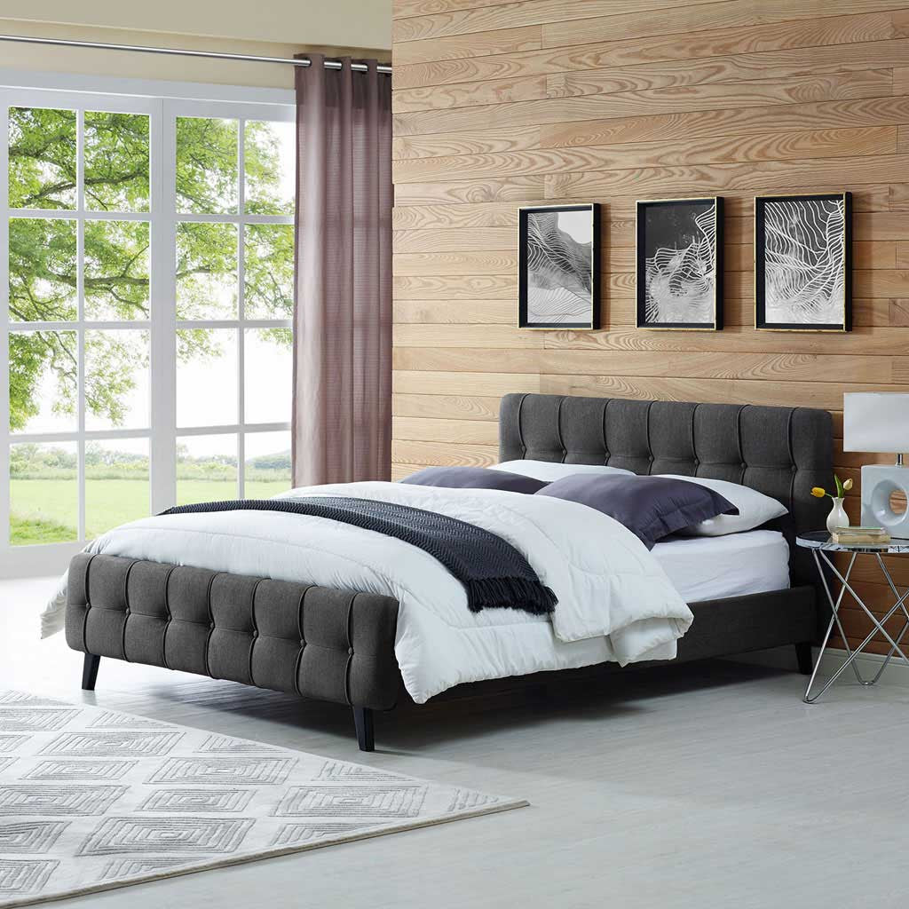 Osbert Fabric Bed Gray - Image 5