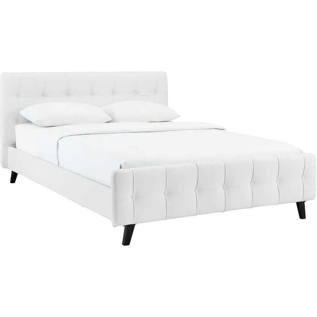 Osbert Vinyl Bed White - Image 2