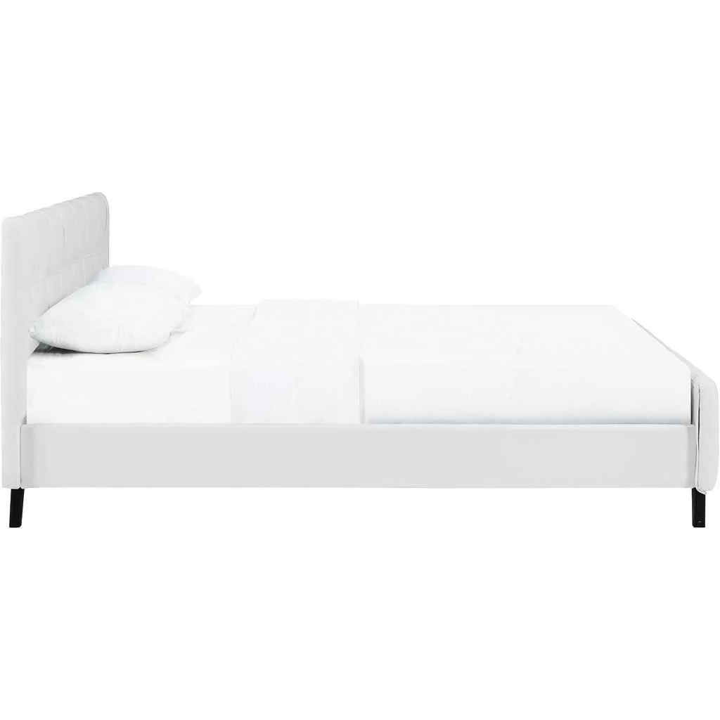 Osbert Vinyl Bed White - Image 3