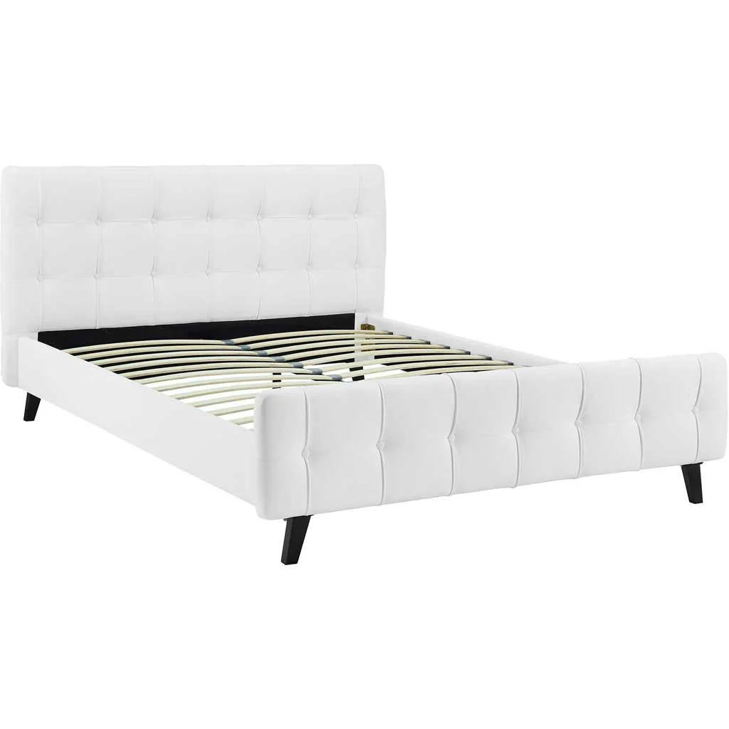 Osbert Vinyl Bed White - Image 4