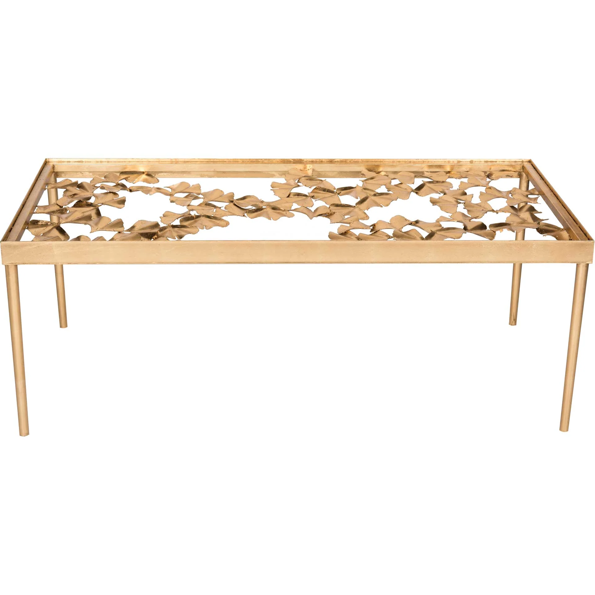 Otis Ginkgo Leaf Coffee Table Antique Gold - Image 2