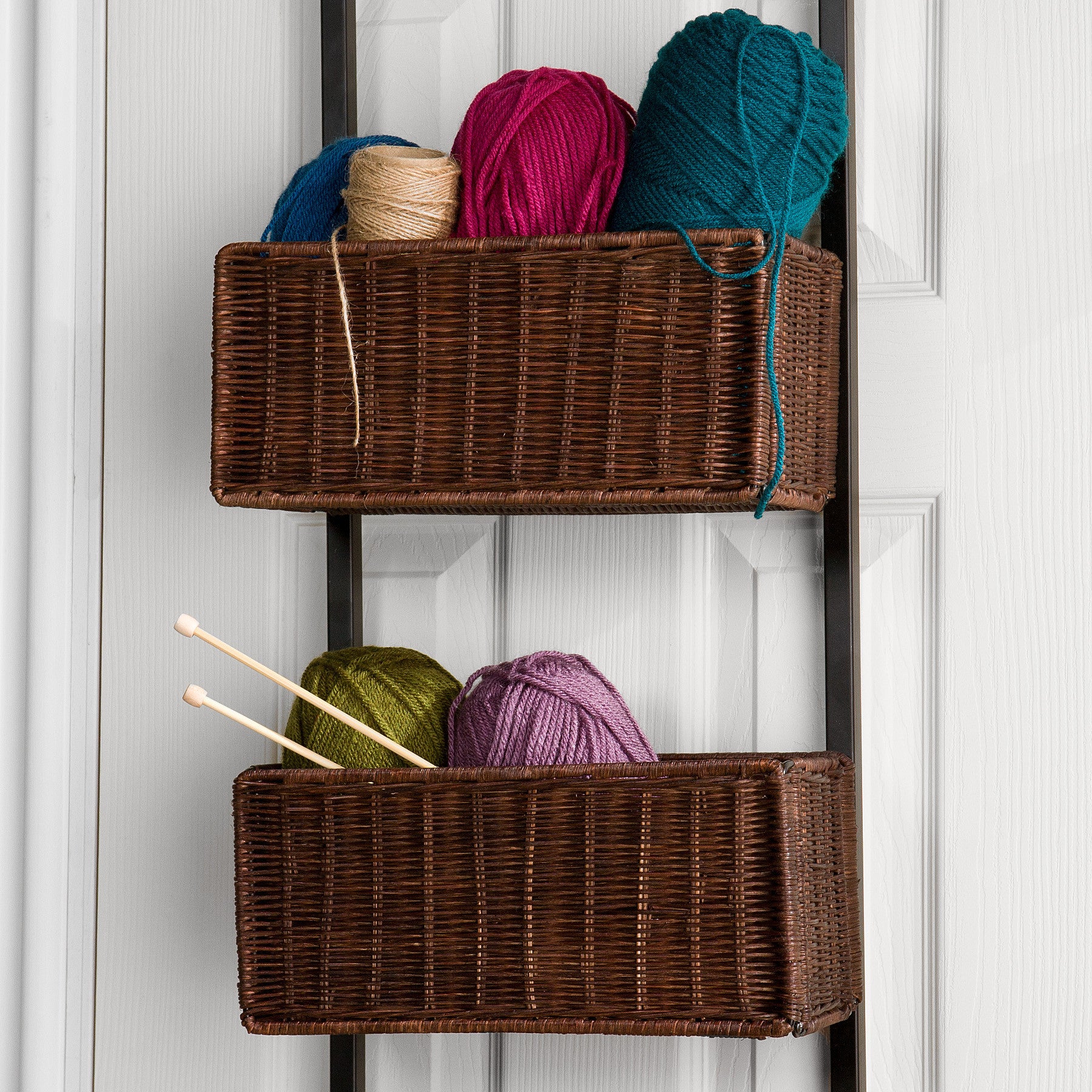 Over-The-Door 3-Tier Basket Storage Espresso - Image 4