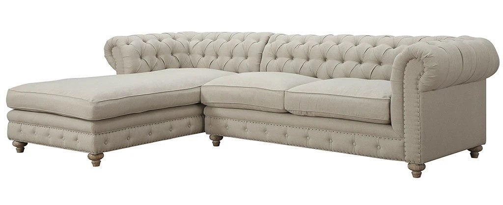 Oxby Beige Linen Sectional - Image 2