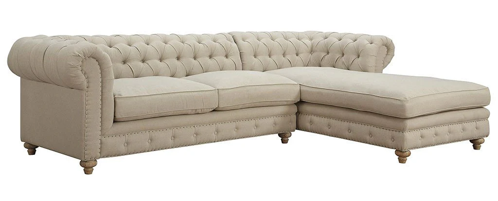 Oxby Beige Linen Sectional - Image 6