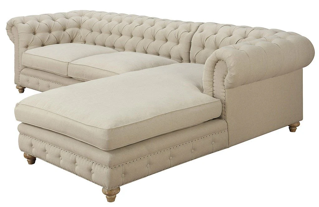Oxby Beige Linen Sectional - Image 7