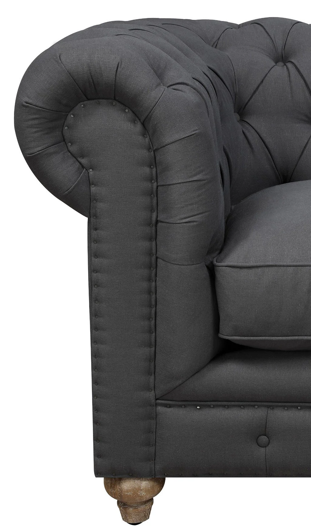 Oxby Gray Linen Sectional - Image 4