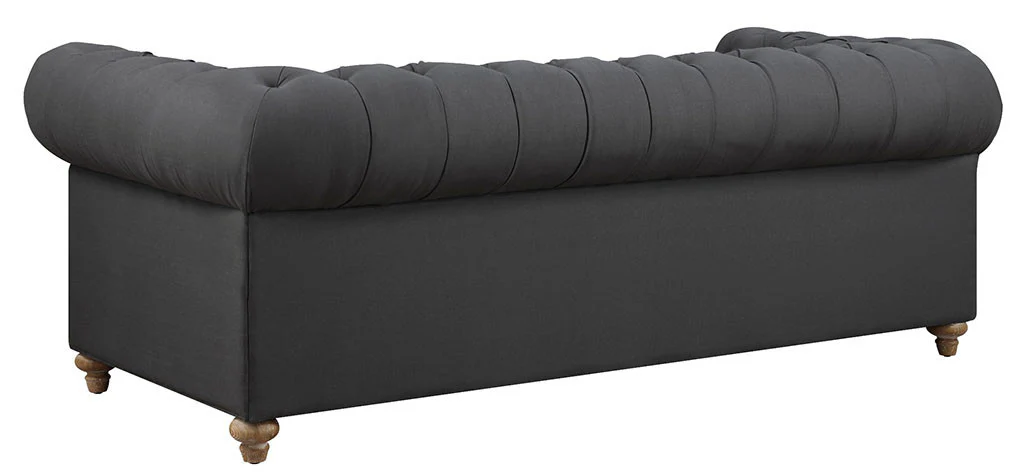 Oxby Gray Linen Sofa - Image 4