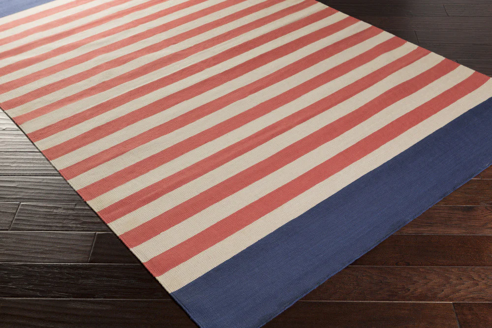 Oxford Coral/Light Gray Area Rug - Image 2
