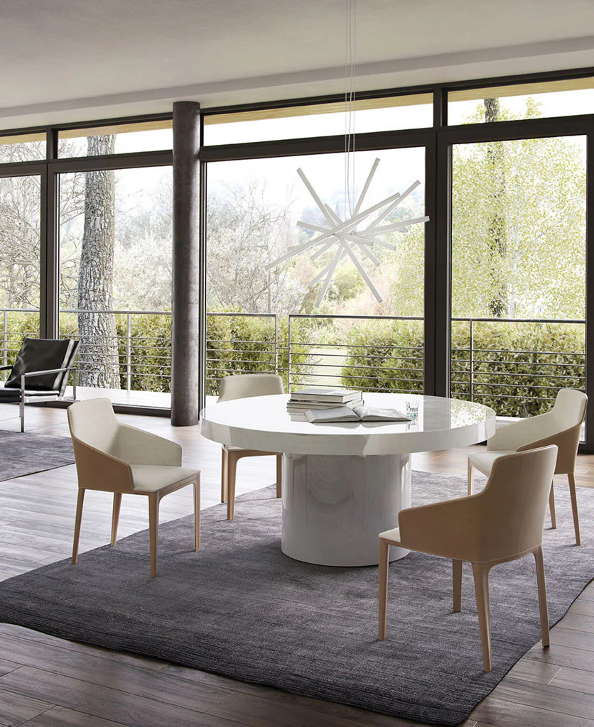 Oxford Dining Chair Raw Linen/Dark Beige - Image 3