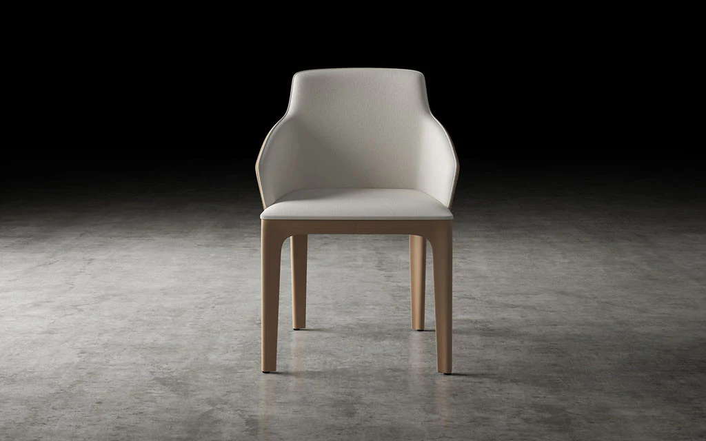 Oxford Dining Chair Raw Linen/Dark Beige - Image 4