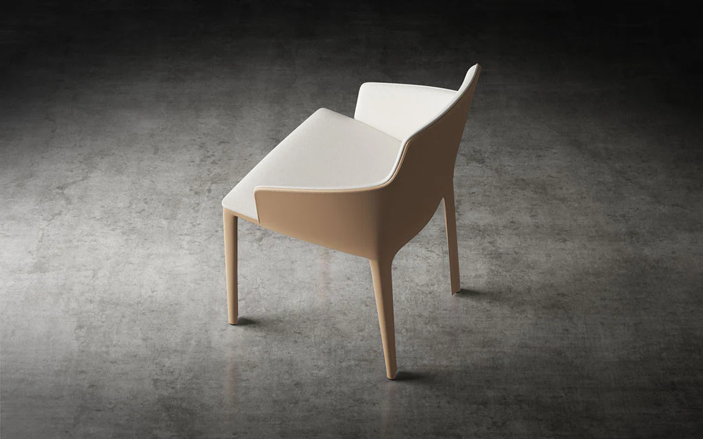 Oxford Dining Chair Raw Linen/Dark Beige - Image 6