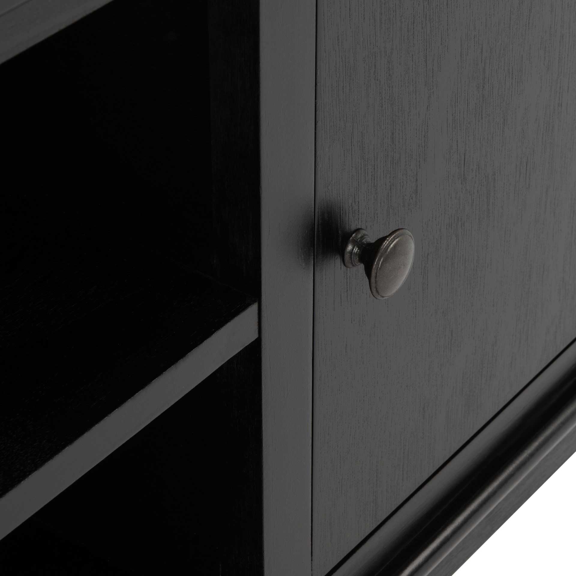 Ozbourne 2 Door 1 Shelf Media Stand Black - Image 6