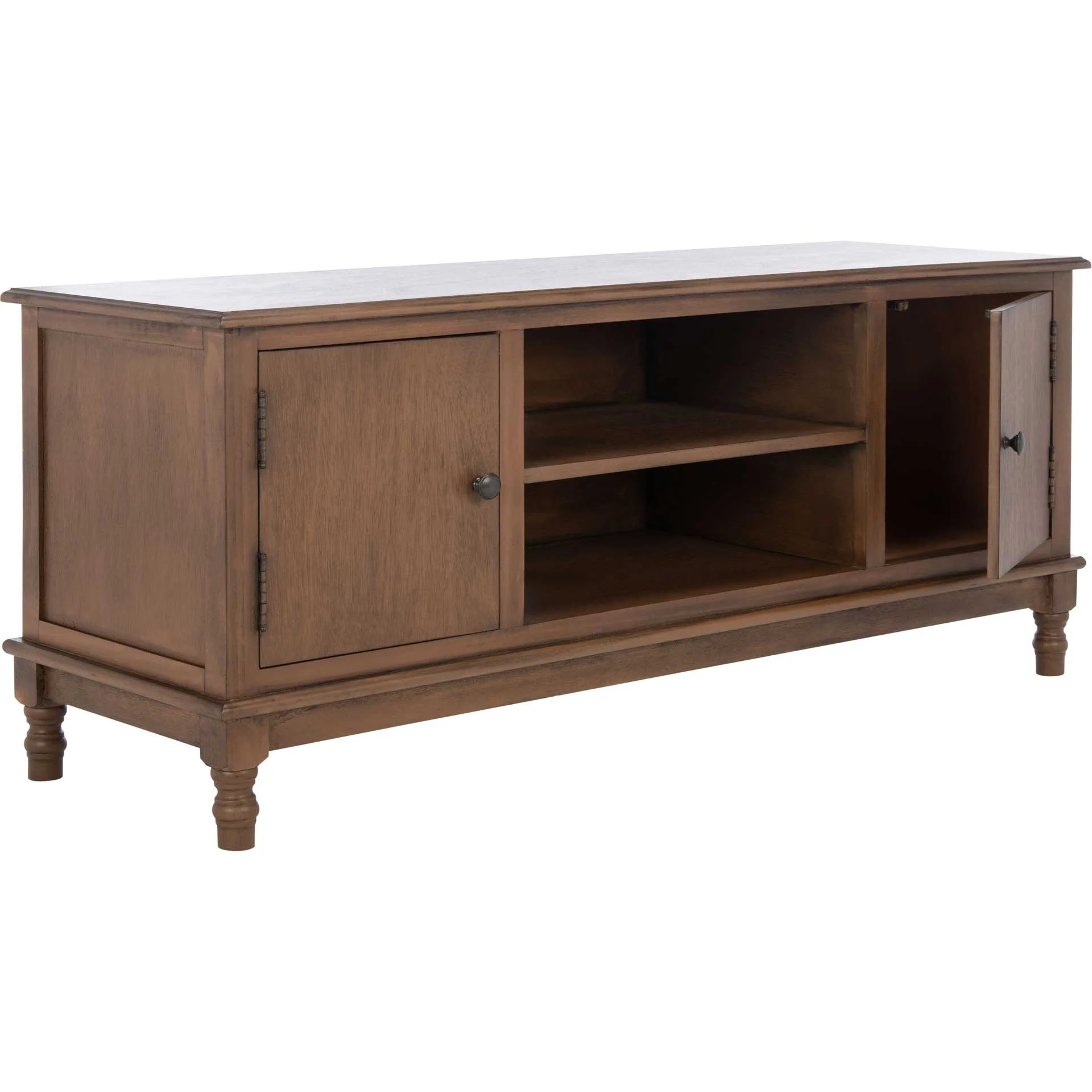 Ozbourne 2 Door 1 Shelf Media Stand Brown - Image 2