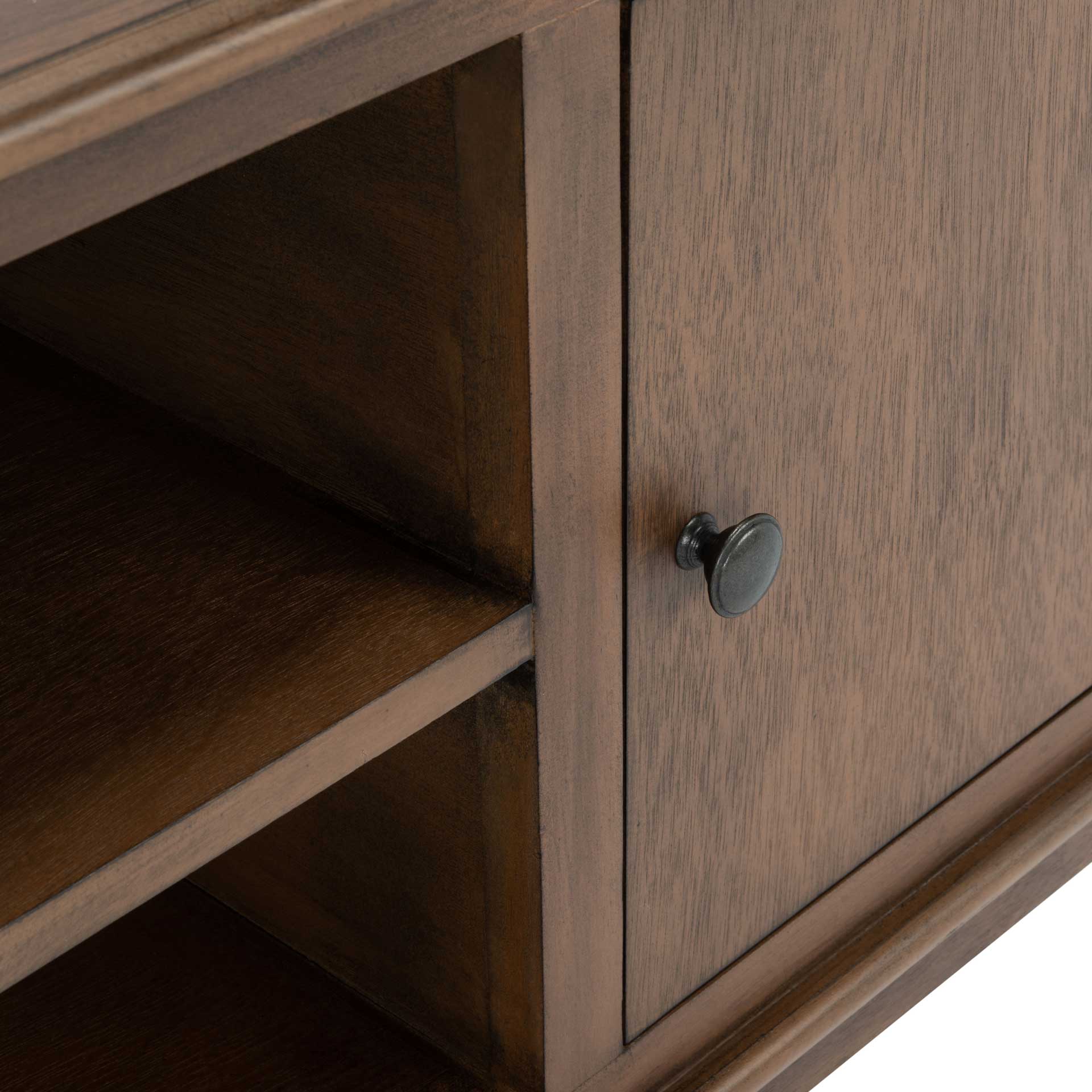 Ozbourne 2 Door 1 Shelf Media Stand Brown - Image 6