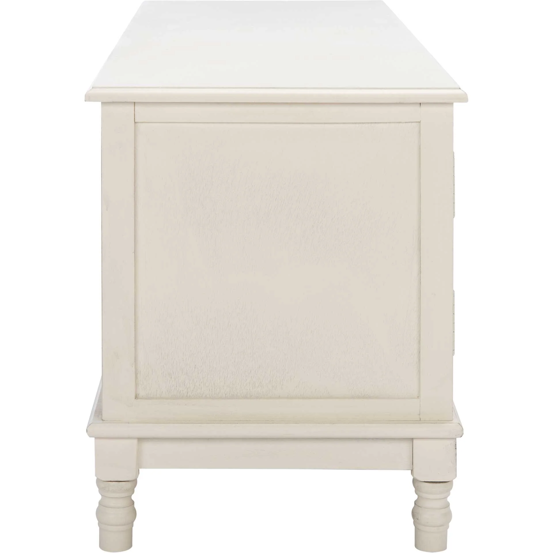Ozbourne 2 Door 1 Shelf Media Stand Distressed White - Image 3