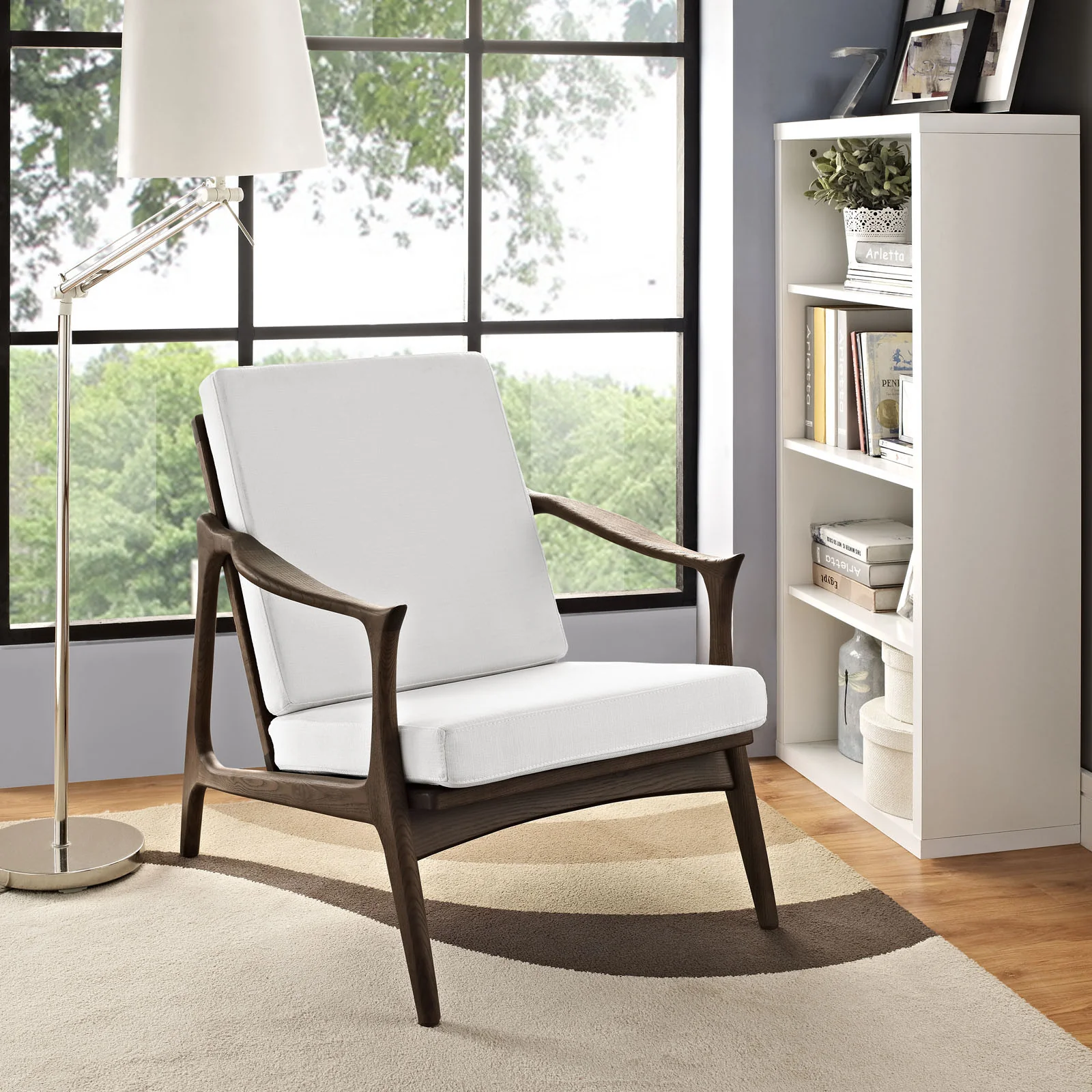 Pacific Armchair Walnut White - Image 4