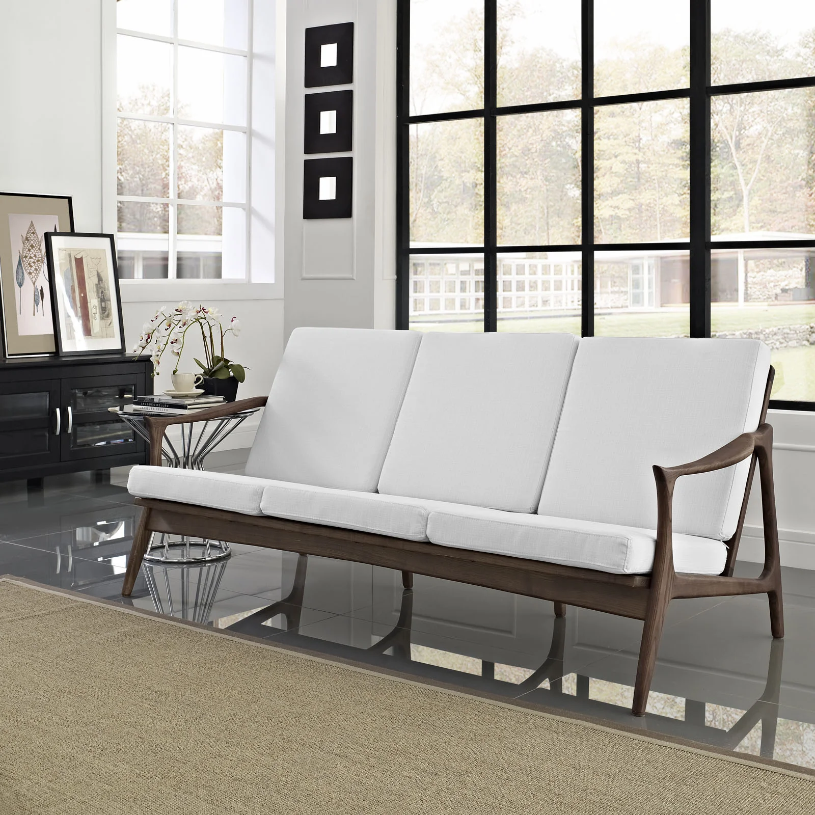 Pacific Sofa Walnut White - Image 5