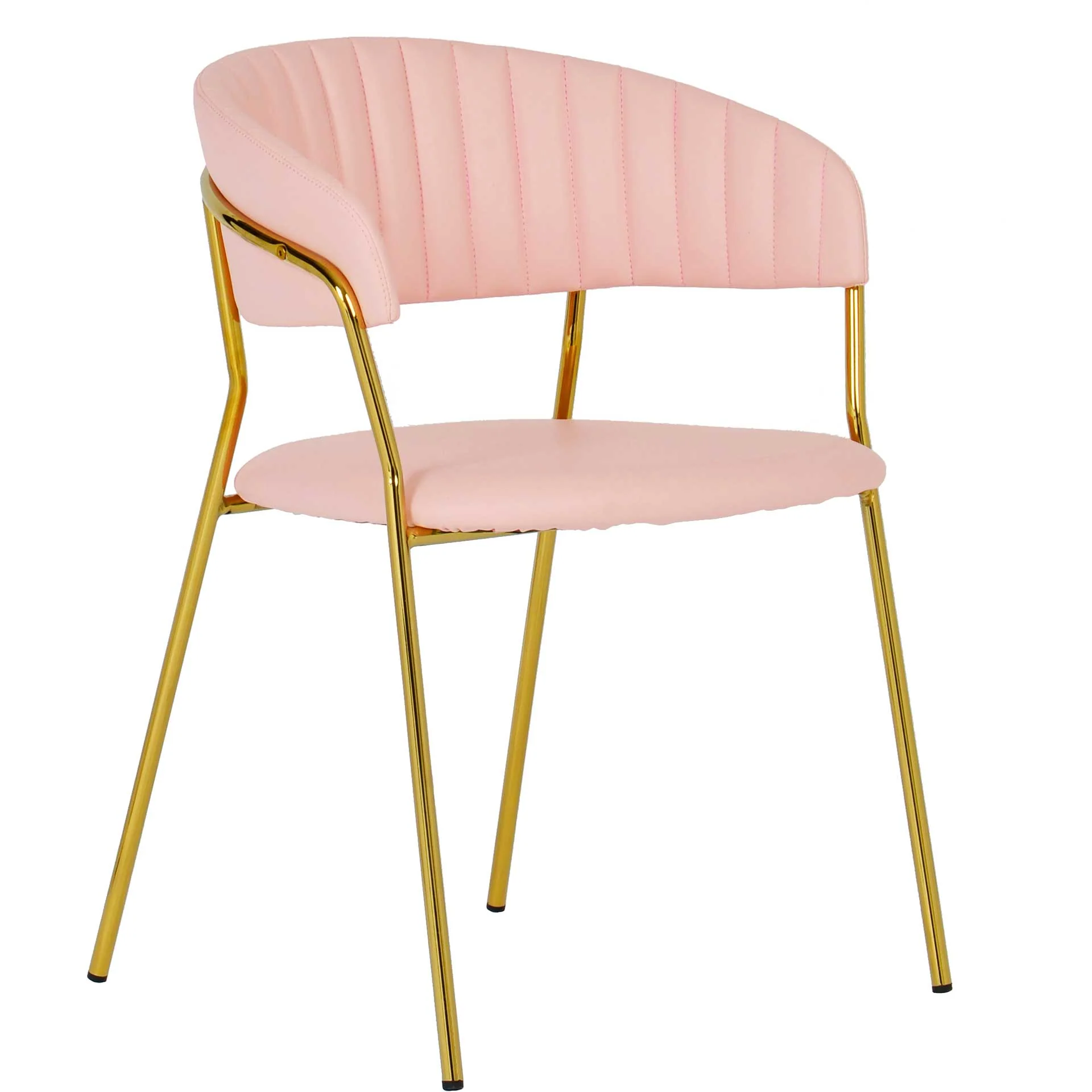Paisley Vegan Leather Chair Blush (Set of 2) - Image 2