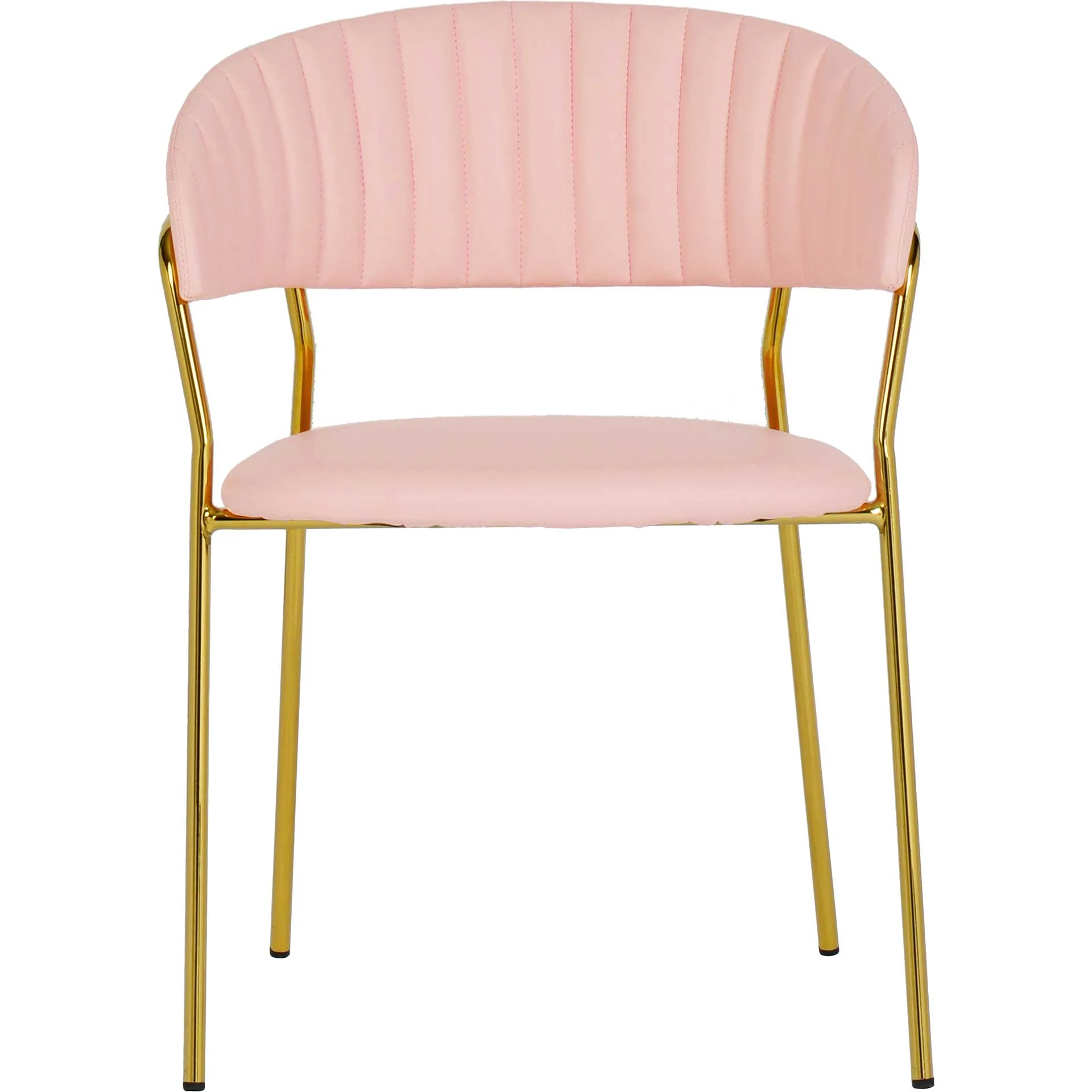 Paisley Vegan Leather Chair Blush (Set of 2) - Image 3