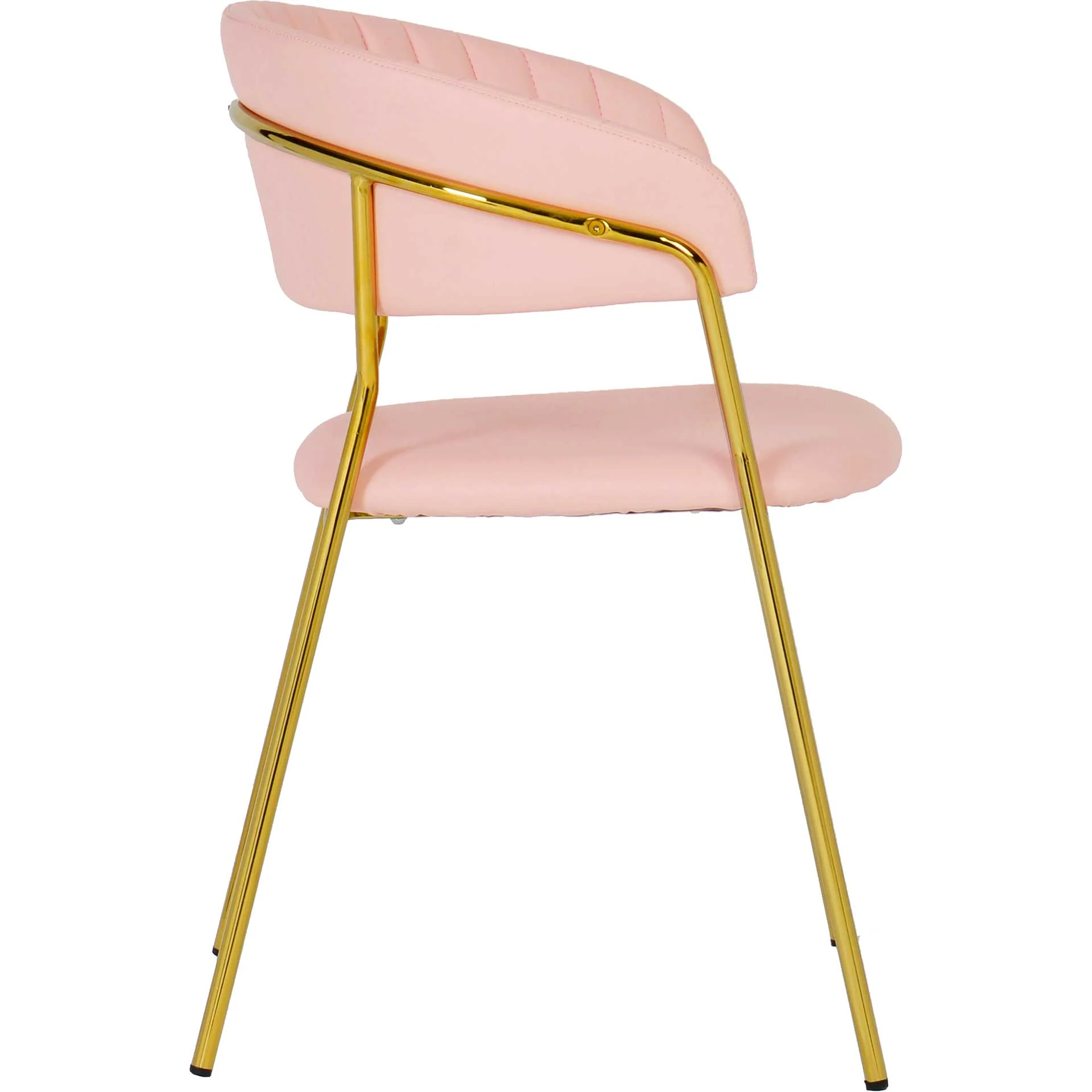 Paisley Vegan Leather Chair Blush (Set of 2) - Image 4