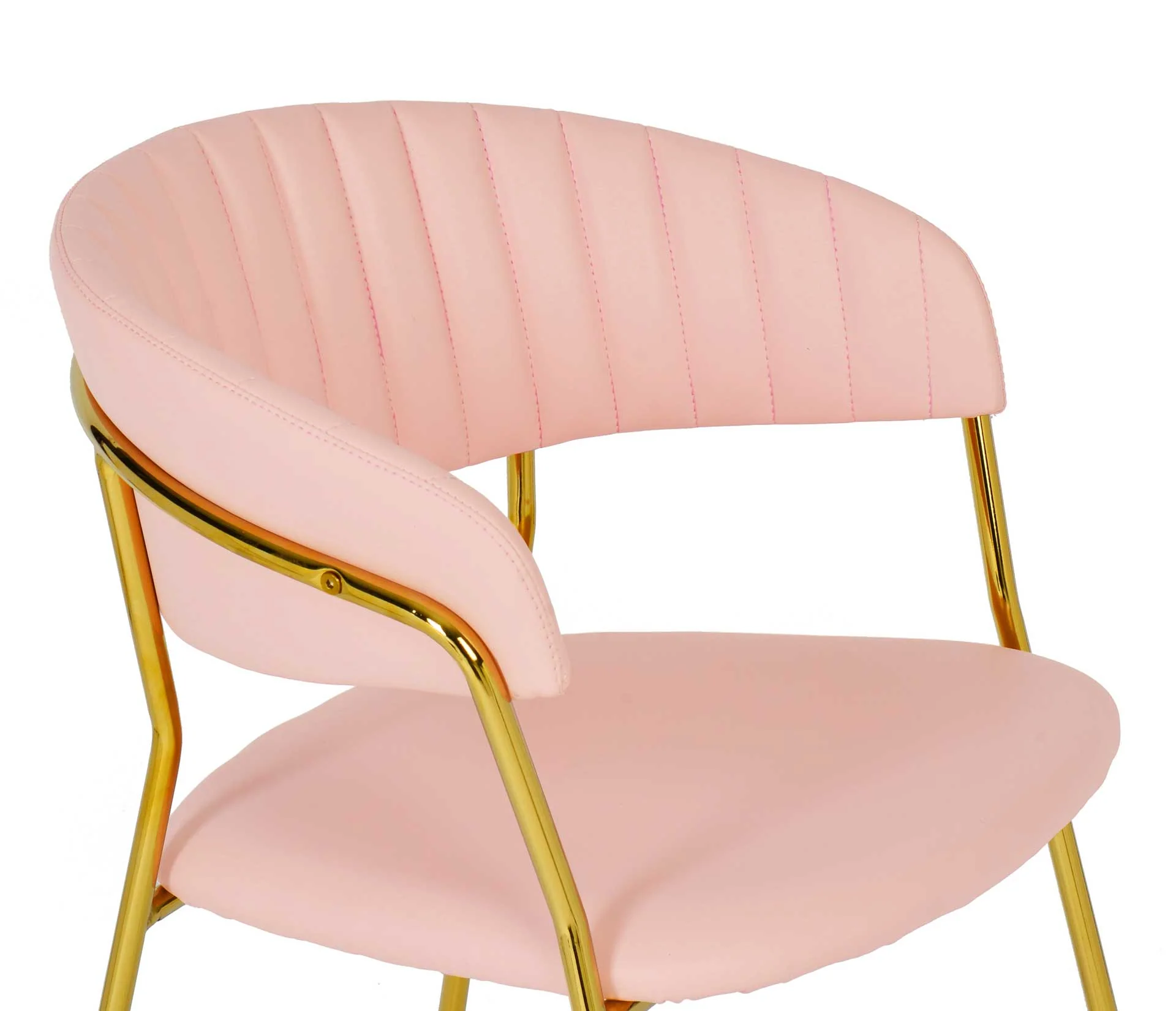 Paisley Vegan Leather Chair Blush (Set of 2) - Image 6