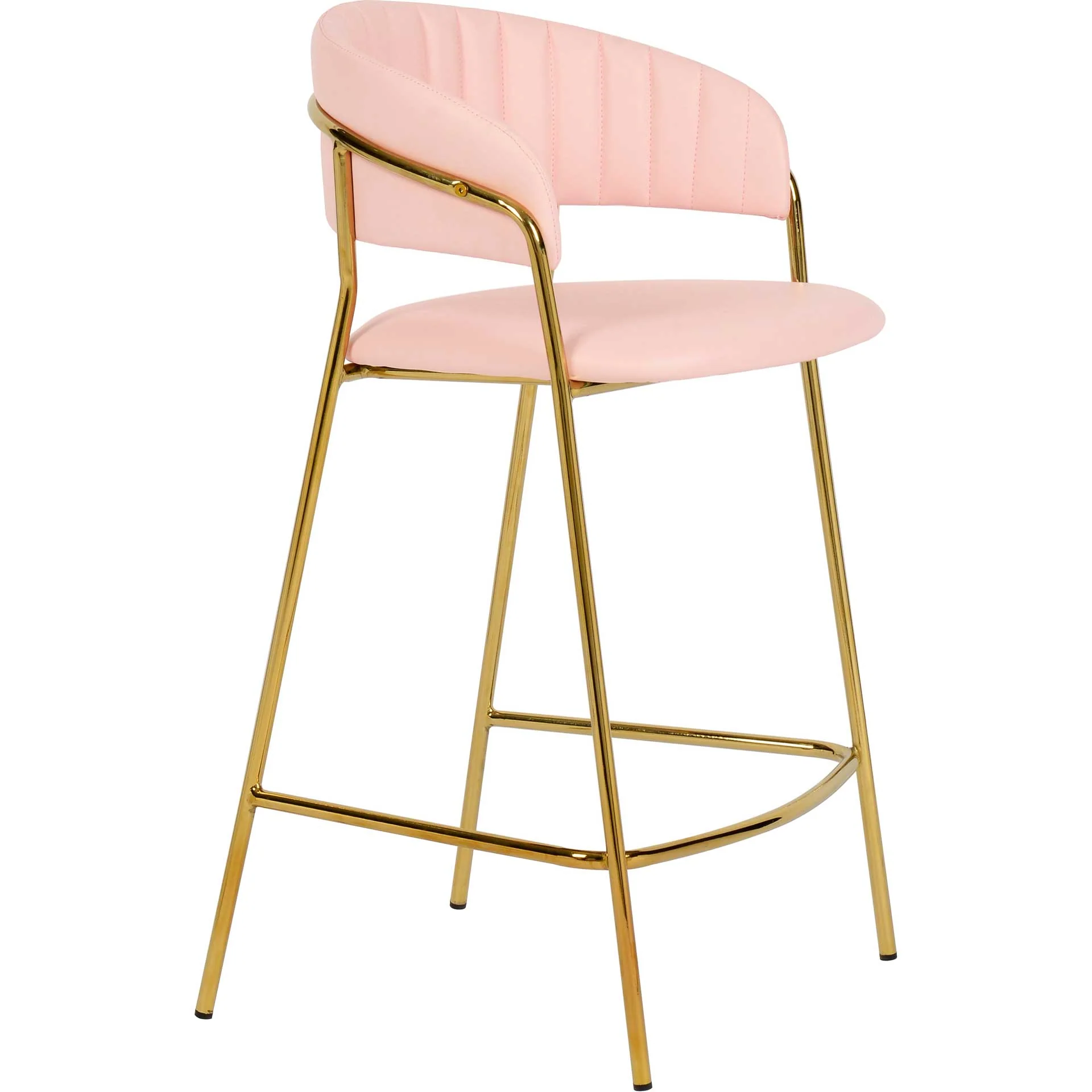 Paisley Vegan Leather Counter Stool Blush (Set of 2) - Image 2
