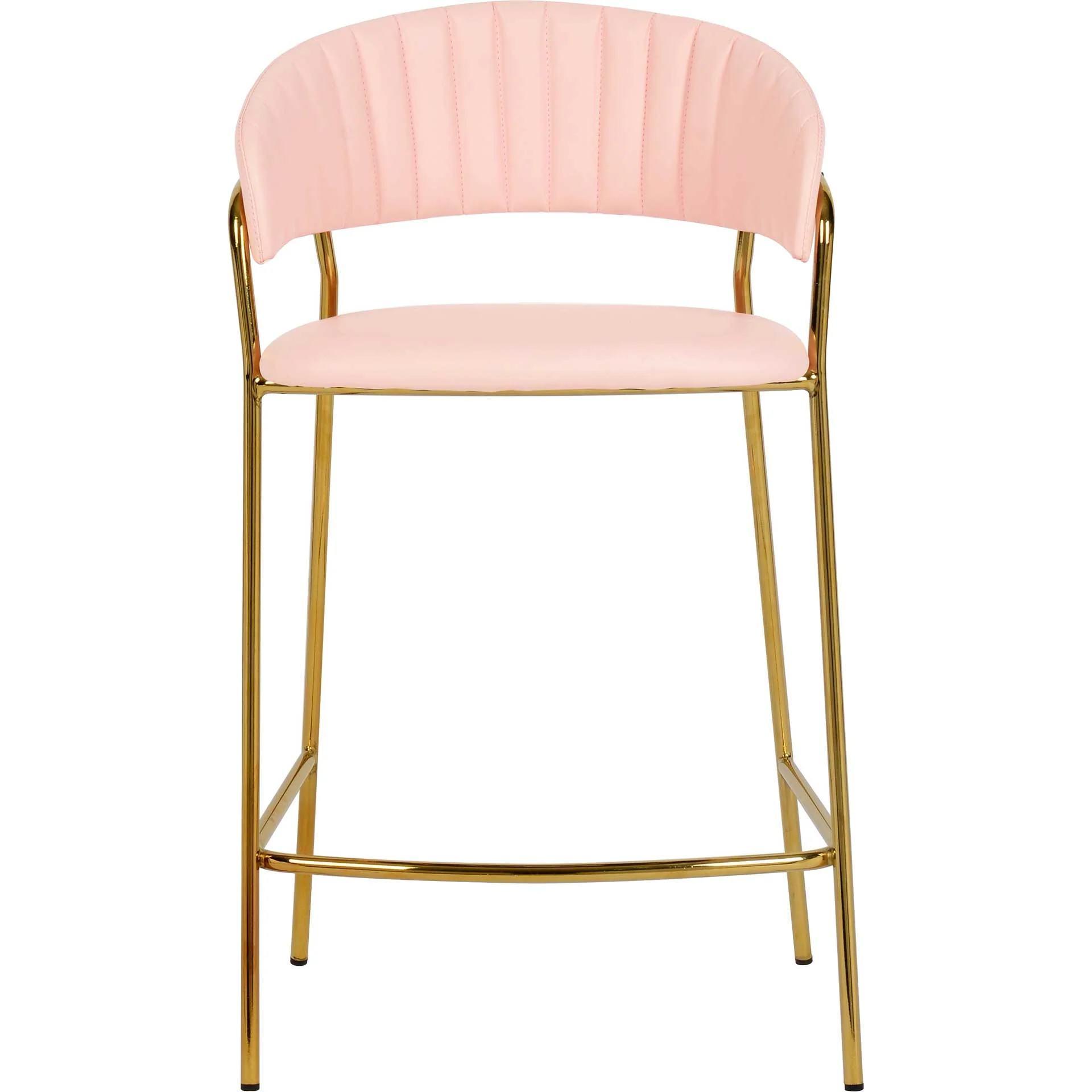 Paisley Vegan Leather Counter Stool Blush (Set of 2) - Image 3