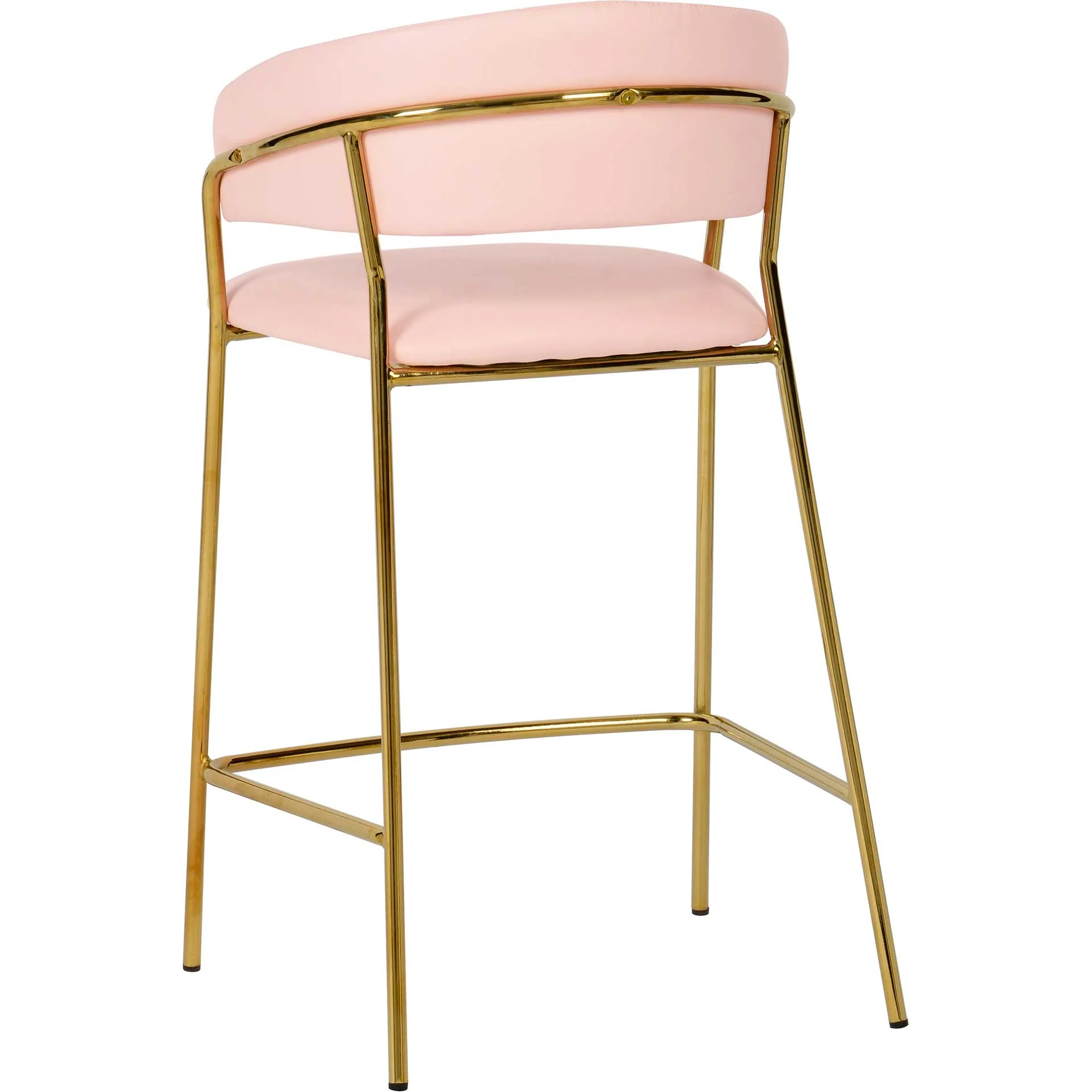 Paisley Vegan Leather Counter Stool Blush (Set of 2) - Image 5