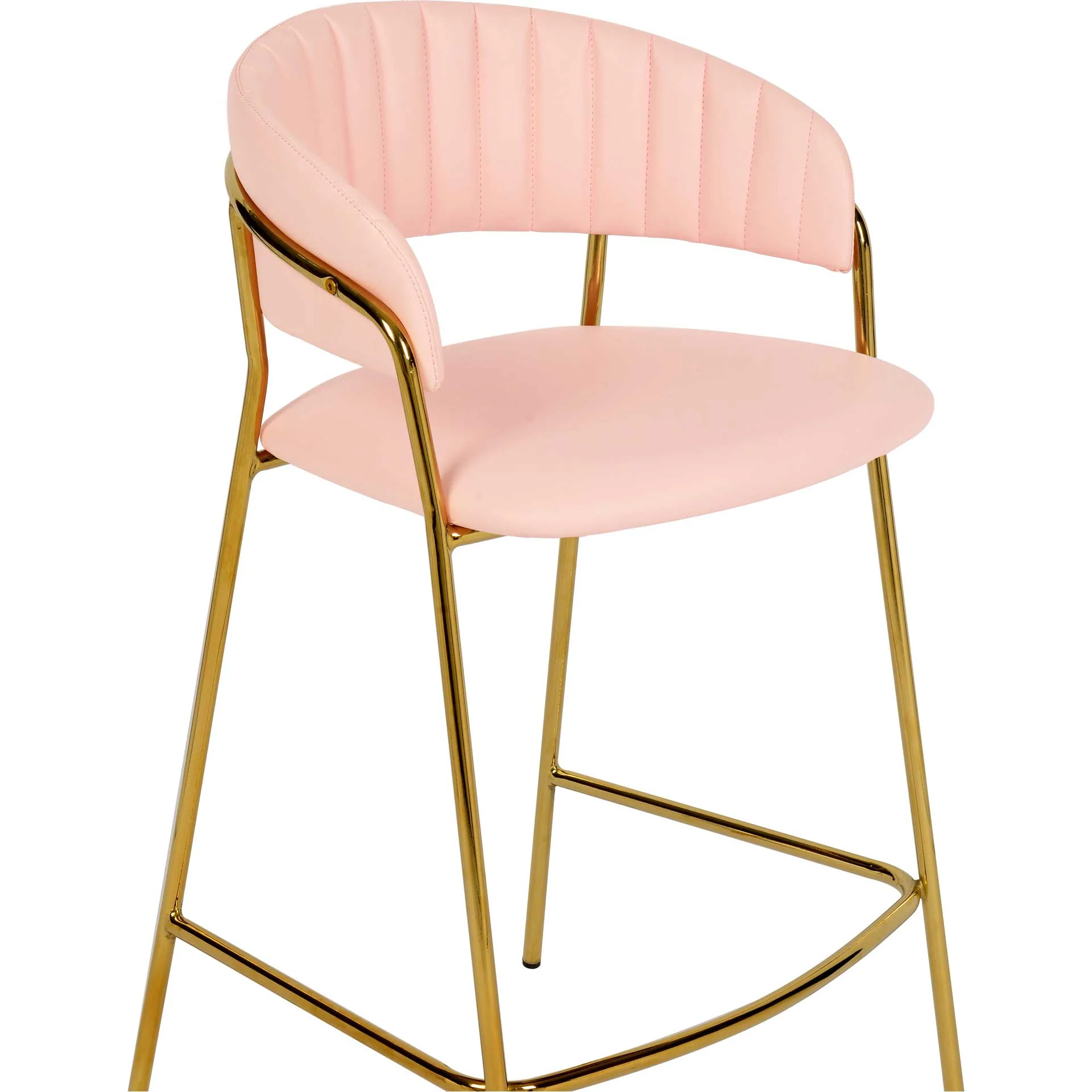 Paisley Vegan Leather Counter Stool Blush (Set of 2) - Image 6