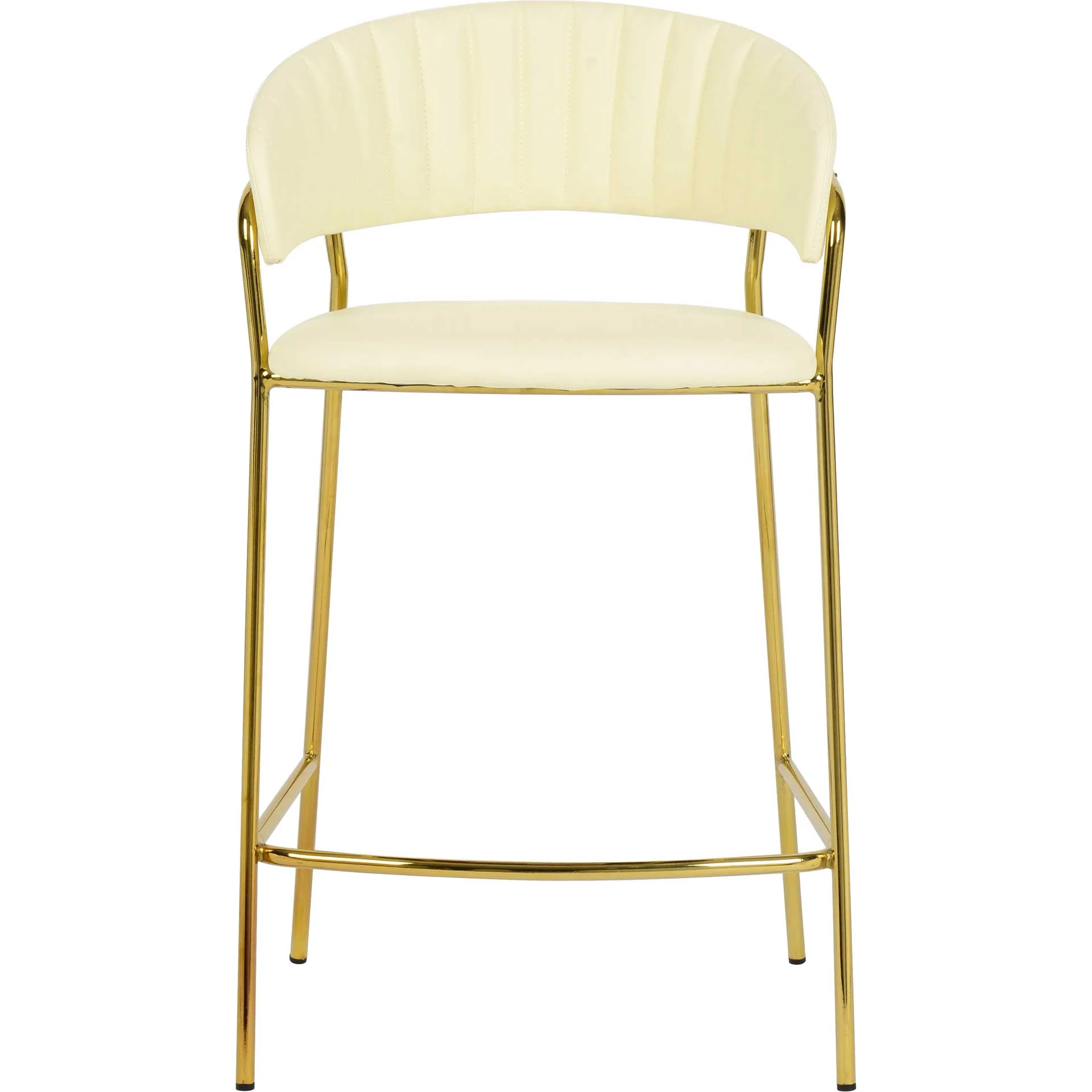Paisley Vegan Leather Counter Stool Cream (Set of 2) - Image 2
