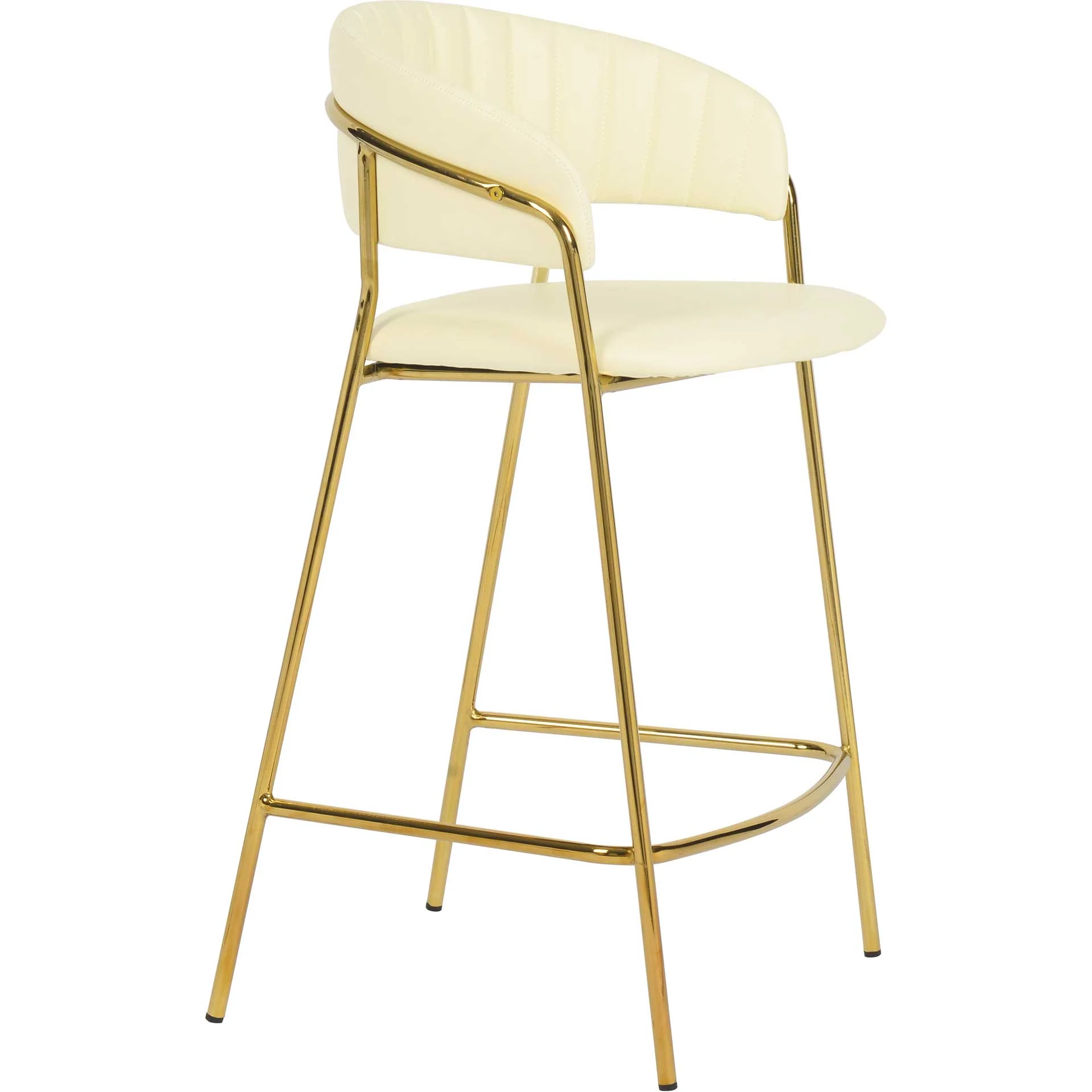 Paisley Vegan Leather Counter Stool Cream (Set of 2) - Image 3