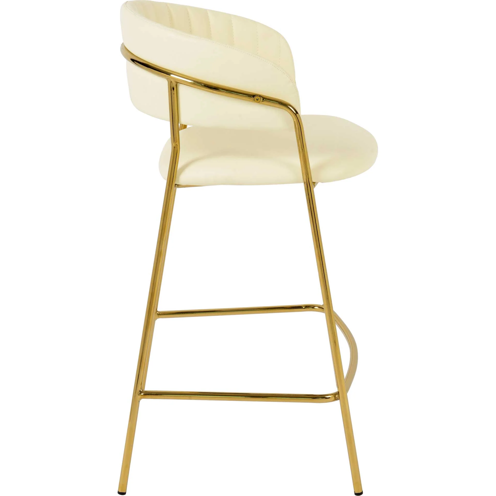 Paisley Vegan Leather Counter Stool Cream (Set of 2) - Image 4