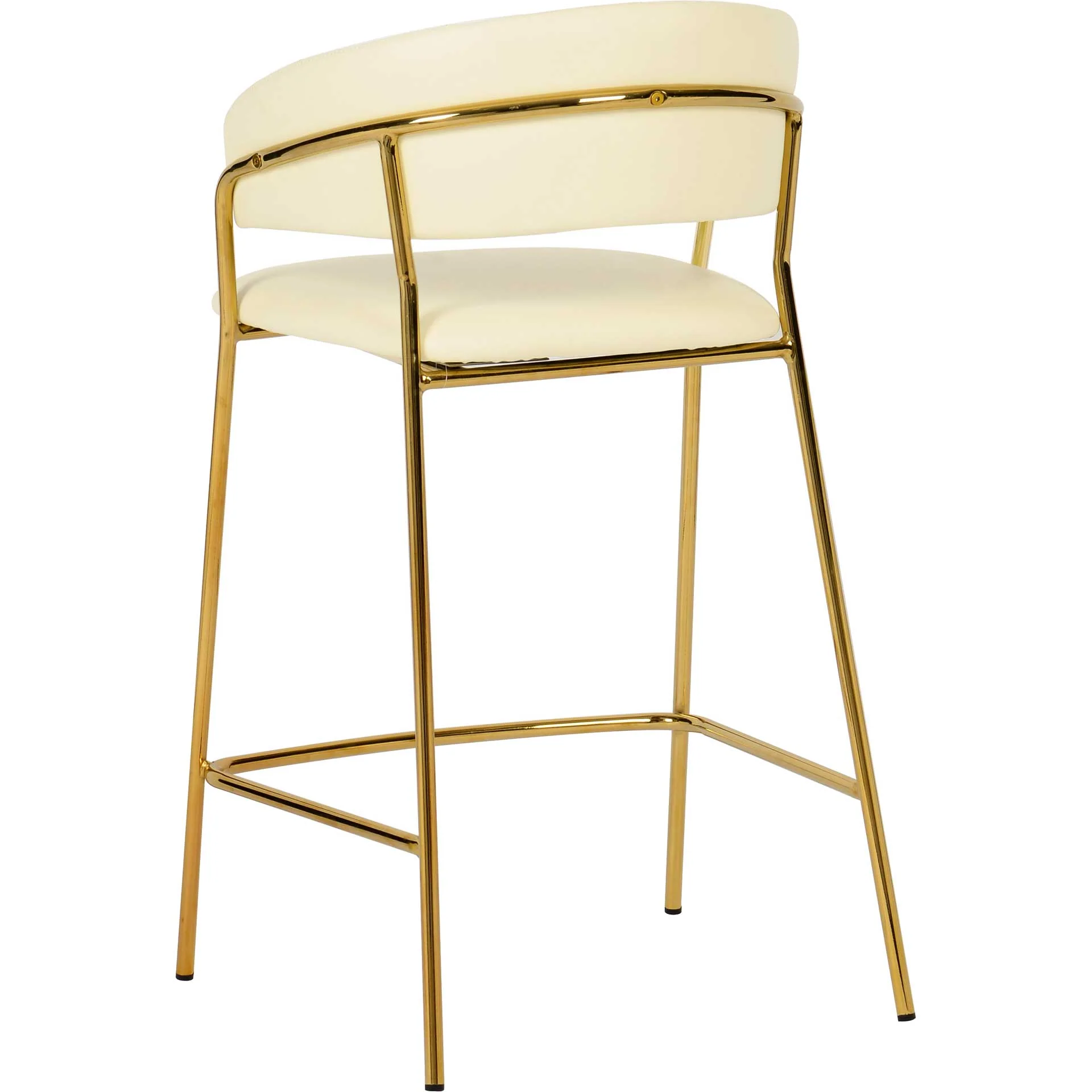 Paisley Vegan Leather Counter Stool Cream (Set of 2) - Image 5