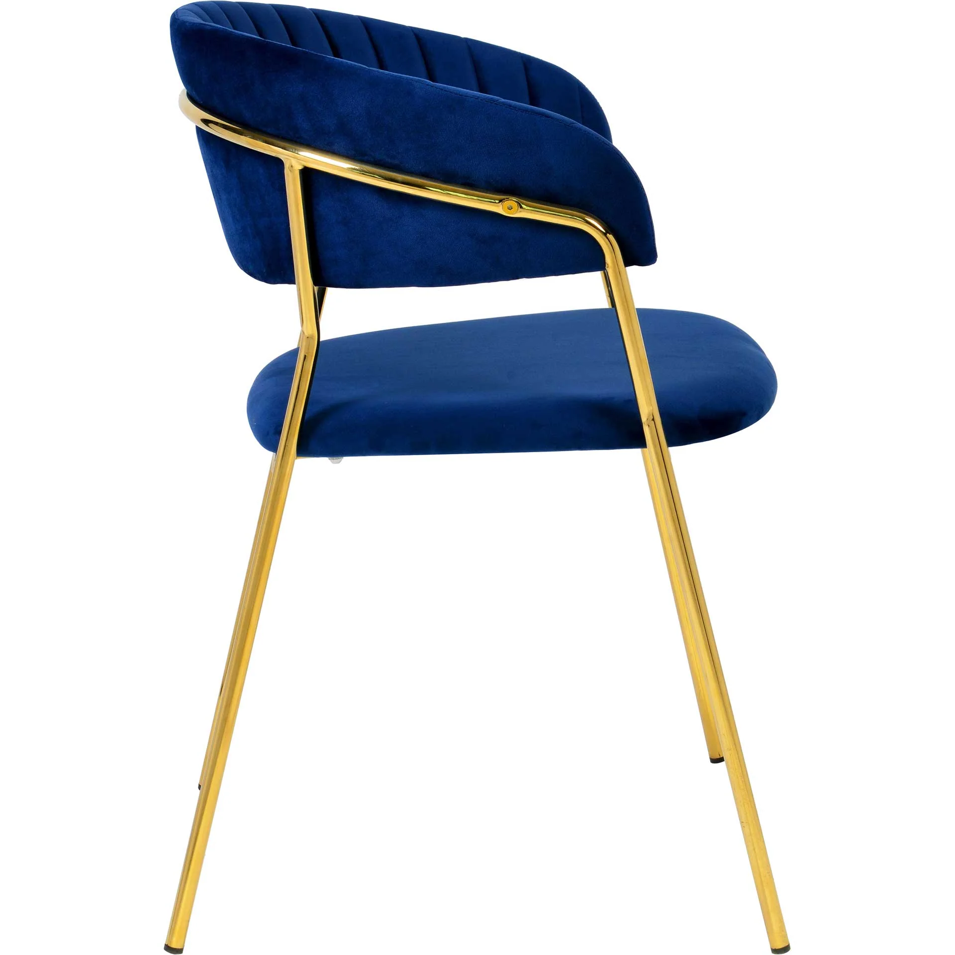 Paisley Velvet Chair Navy (Set of 2) - Image 4