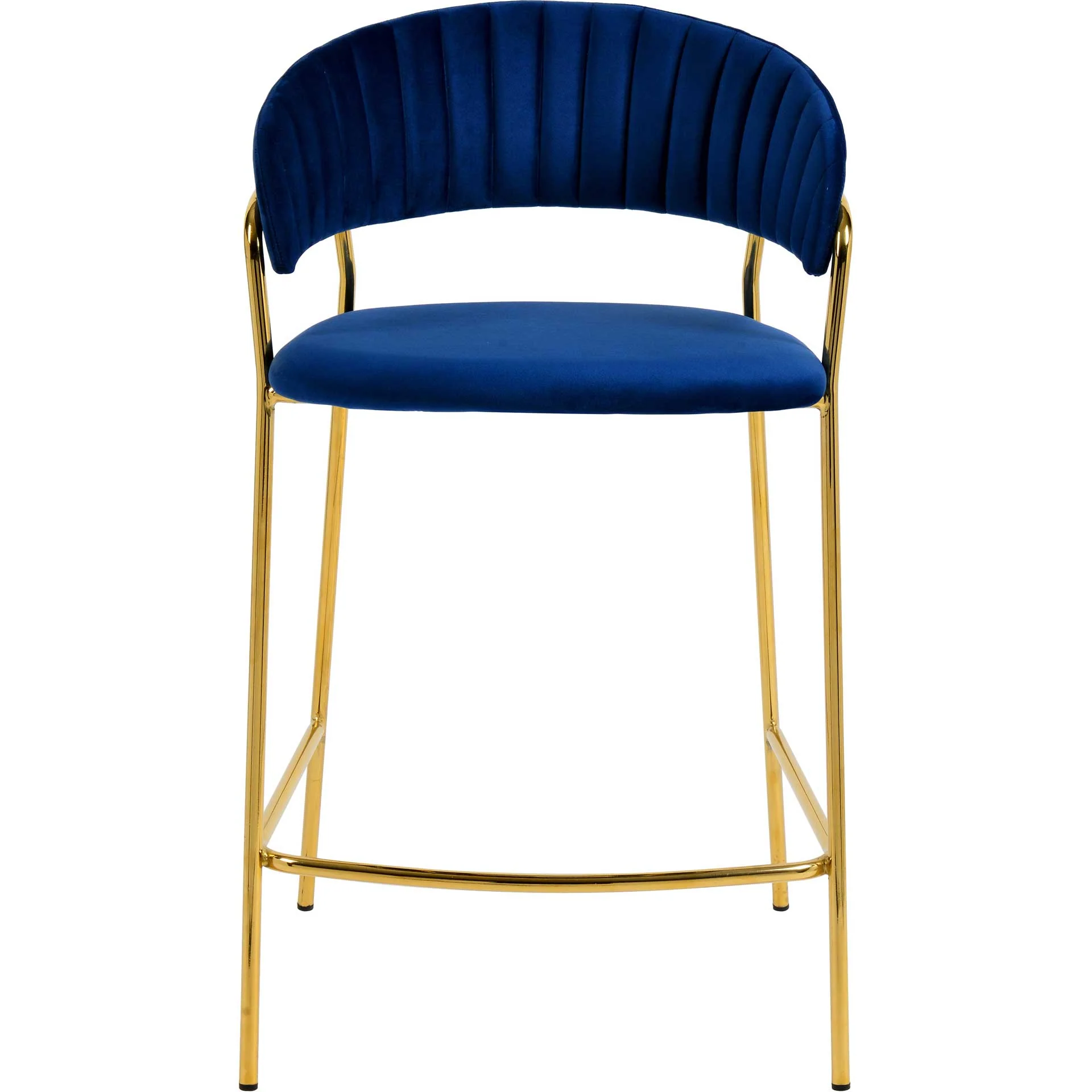 Paisley Velvet Counter Stool Navy (Set of 2) - Image 2