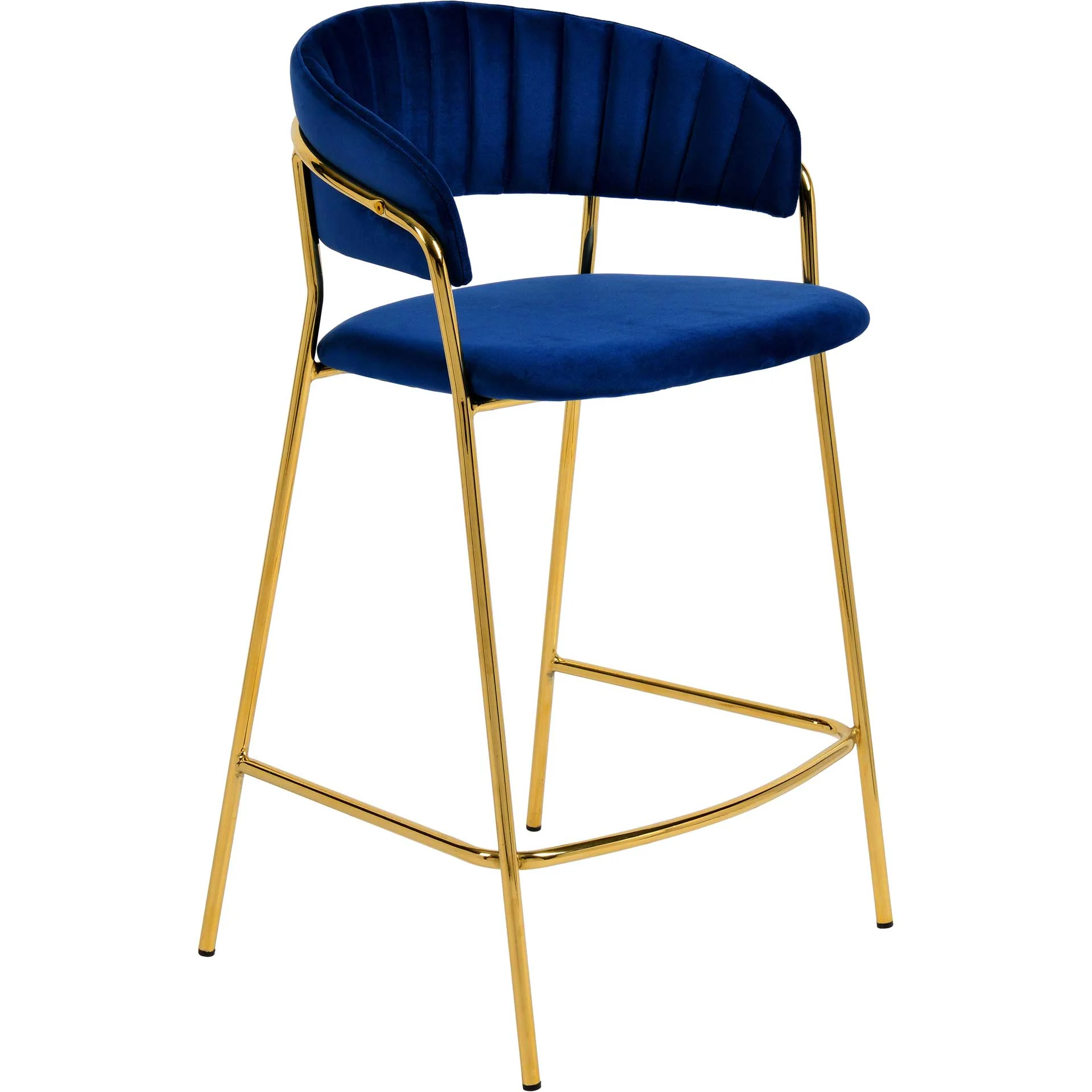 Paisley Velvet Counter Stool Navy (Set of 2) - Image 3