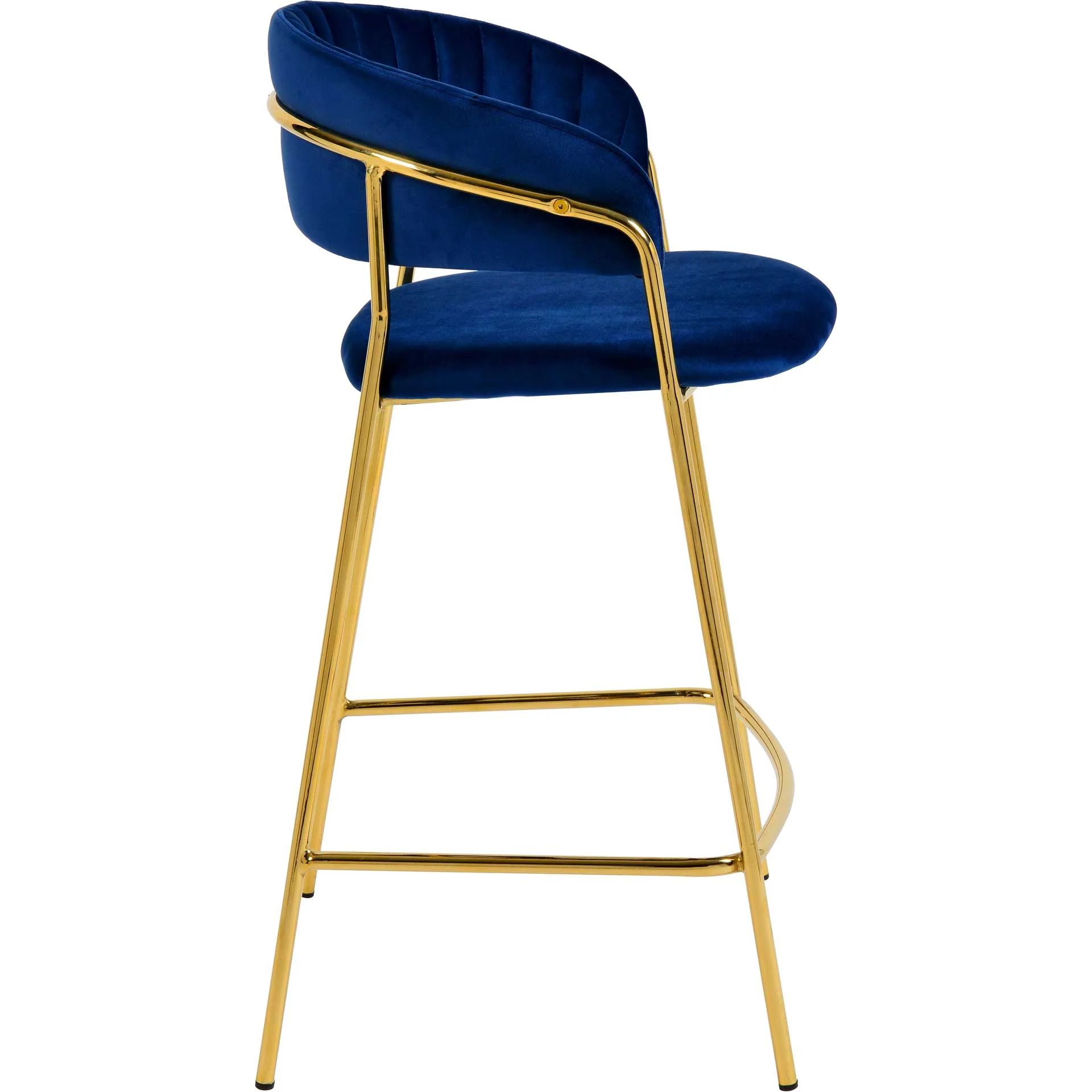 Paisley Velvet Counter Stool Navy (Set of 2) - Image 4