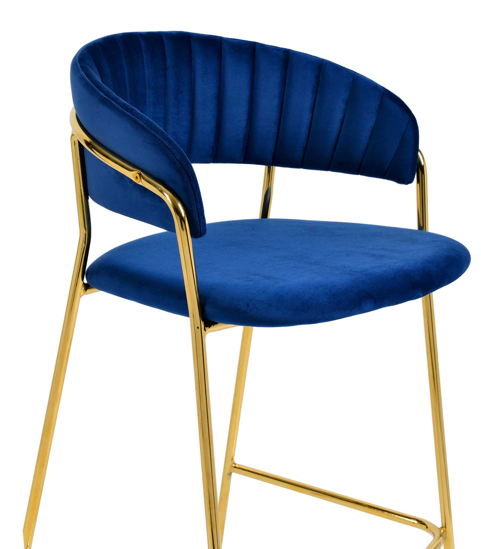 Paisley Velvet Counter Stool Navy (Set of 2) - Image 6